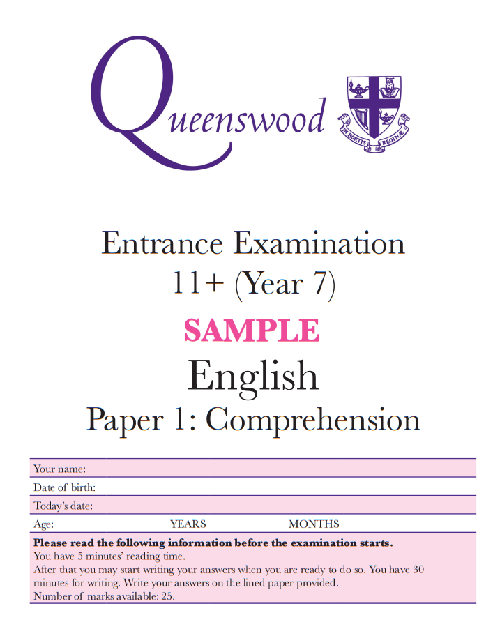 英国昆斯伍德学校Queenswood School 11+入学考试样题分享——英语