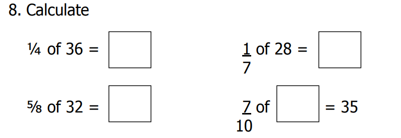 剑桥圣玛丽中学St Mary’s School, Cambridge Year 6数学入学考试笔试题