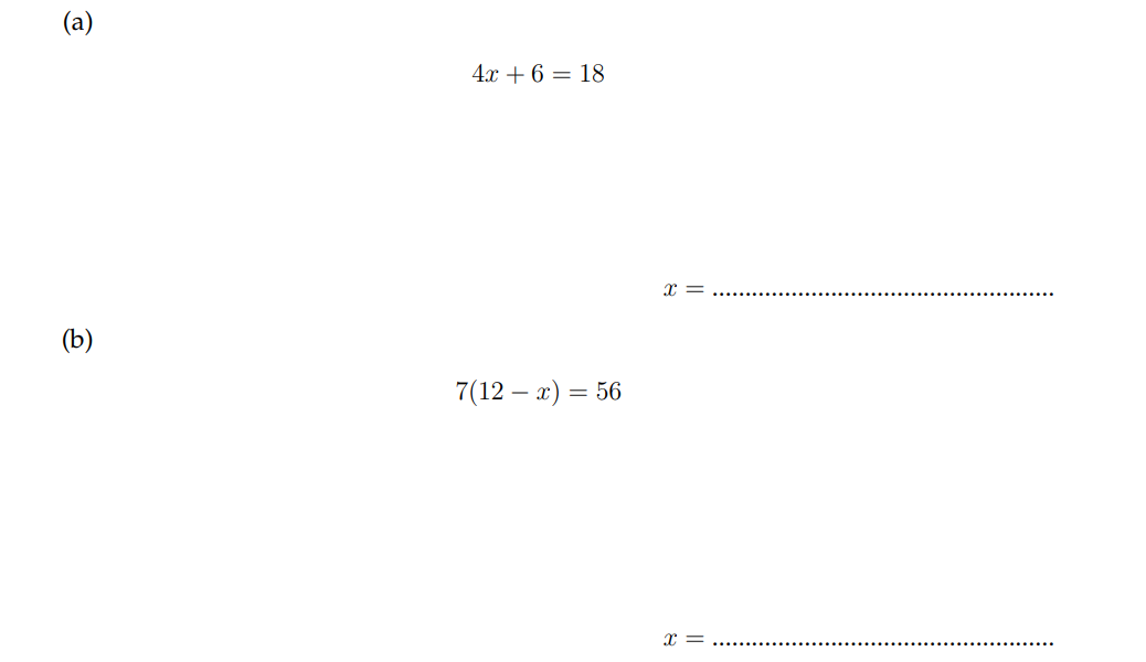 雷斯中学The Leys School Year 9数学入学考试笔试题